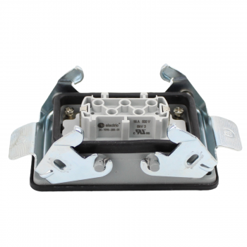 Preview: Industriesteckverbinder - Anbaugehäuse + Buchse 10 Polig 16A - Metall